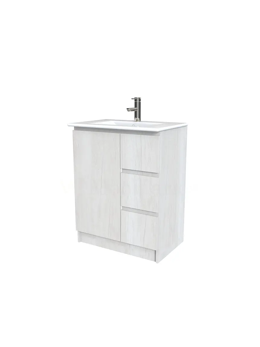 Mueble vanitorio al piso  de 60  cm con cubierta de loza M2-601  / Toscana 1