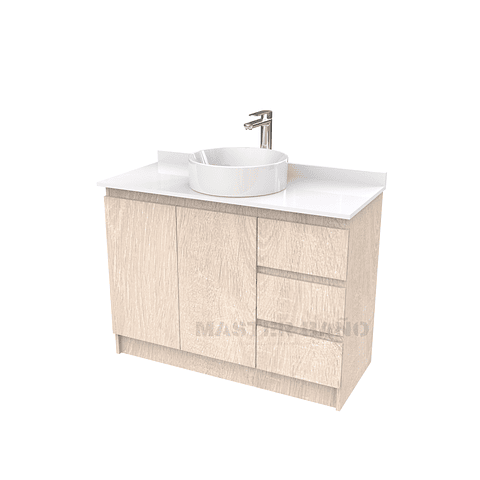 Mueble Vanitorio al piso para lavamanos sobreponer simple de 100 cm M2-1030-SPA / Provenzal
