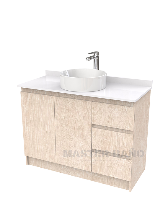 Mueble Vanitorio al piso para lavamanos sobreponer simple de 100 cm M2-1030-SPA / Provenzal 1