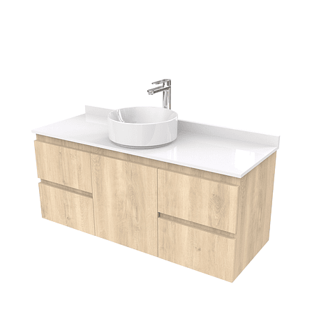 Mueble Vanitorio  aereo para lavamanos sobreponer simple de 120 cm M2-1230-SPA / Jerez