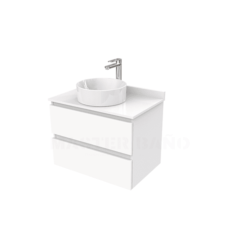 Mueble Vanitorio  para lavamanos sobreponer simple de 60 cm M2-630-SPA / Blanco