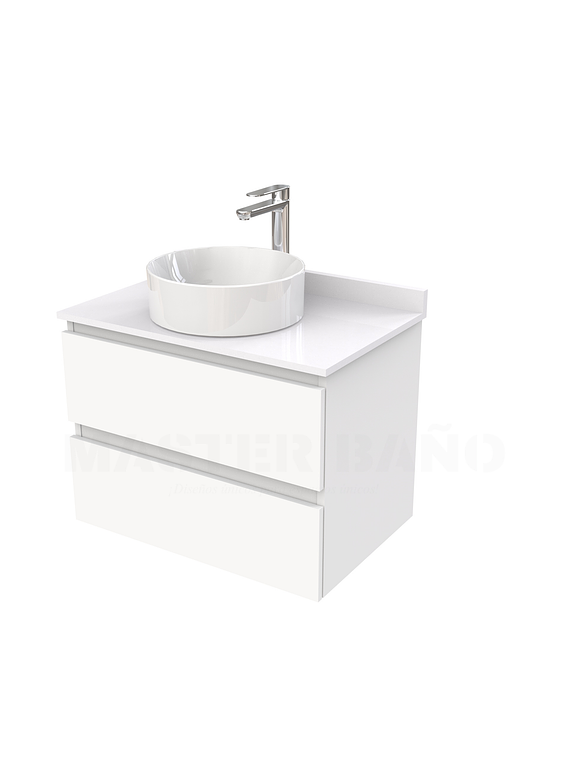 Mueble Vanitorio  para lavamanos sobreponer simple de 60 cm M2-630-SPA / Blanco 1