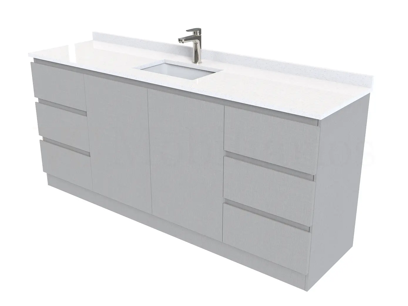 Mueble vanitorio simple al piso de 160 cm / M2-1638 / Carbon 1