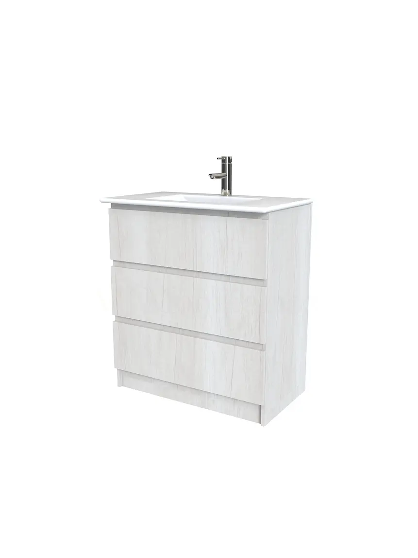 Mueble vanitorio al piso  de 90  cm con cubierta de loza M3-901  / Toscana 1