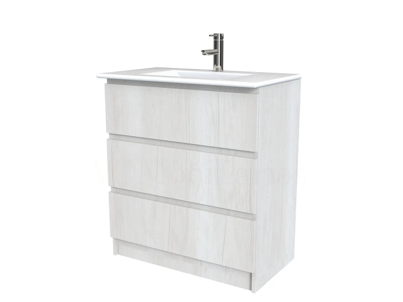 Mueble vanitorio al piso  de 90  cm con cubierta de loza M3-901  / Toscana 1