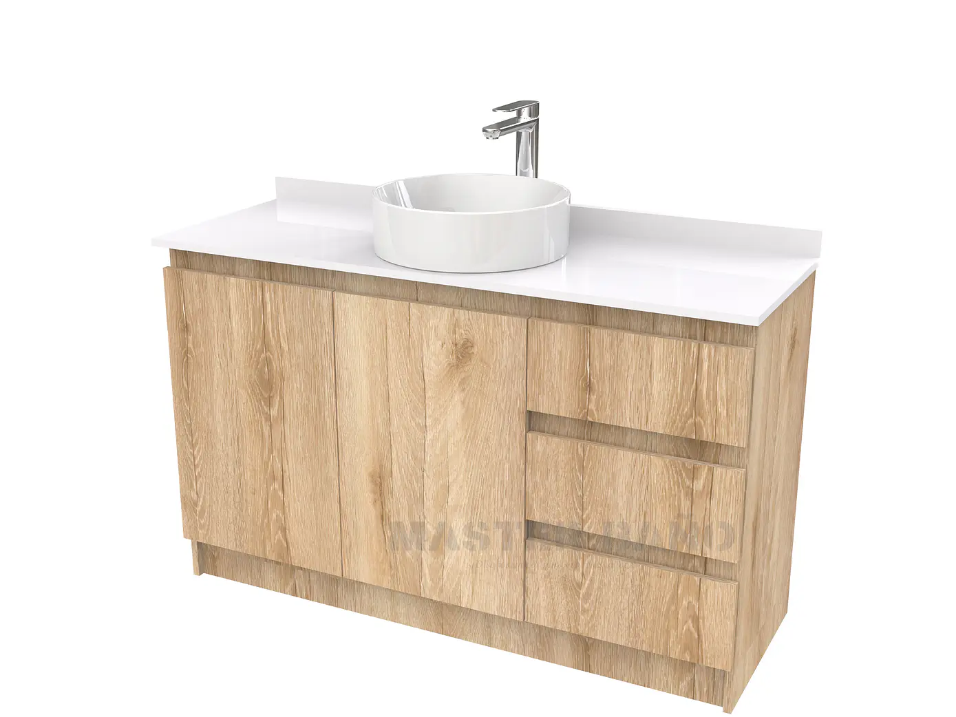 Mueble Vanitorio al piso para lavamanos sobreponer simple de 150 cm M2-1530-SPA / Cava 1