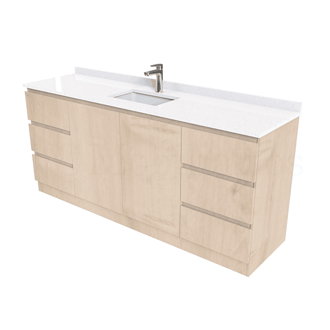 Mueble vanitorio simple al piso de 160 cm / M2-1638 / Rustico