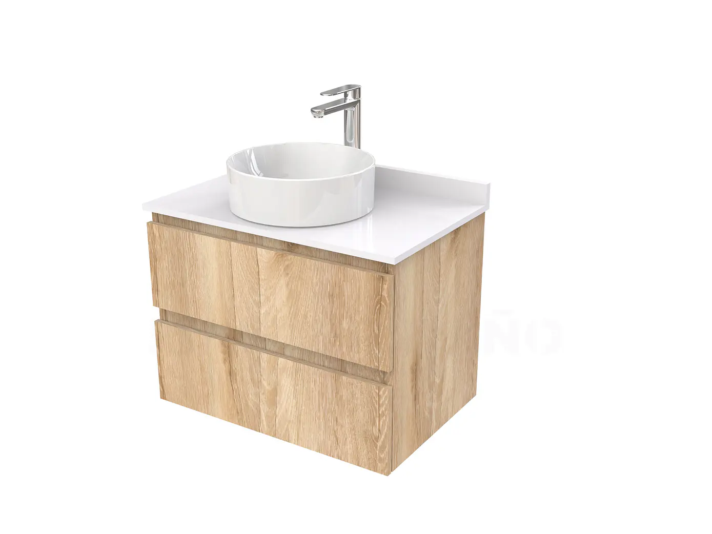 Mueble Vanitorio  para lavamanos sobreponer simple de 60 cm M2-630-SPA / Cava 1