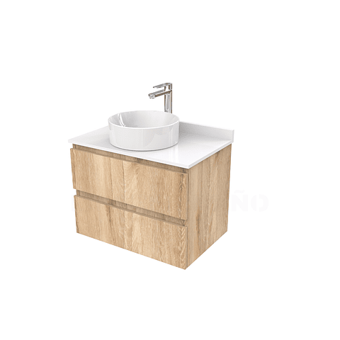 Mueble Vanitorio  para lavamanos sobreponer simple de 60 cm M2-630-SPA / Cava