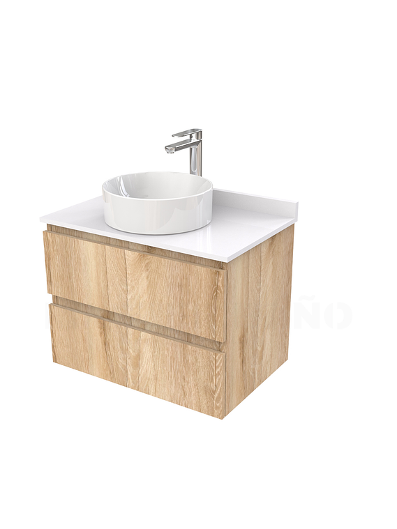 Mueble Vanitorio  para lavamanos sobreponer simple de 60 cm M2-630-SPA / Cava 1