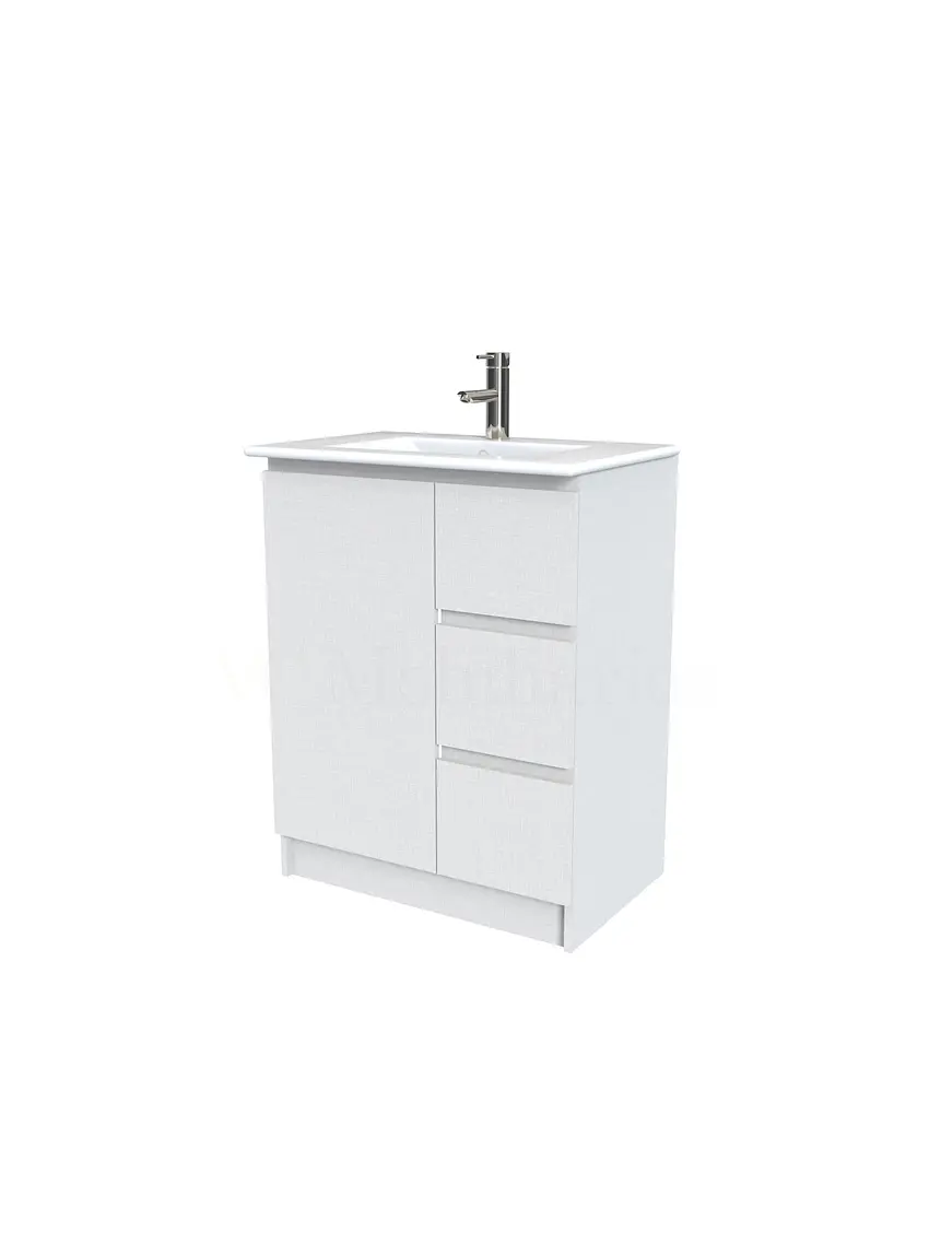 Mueble vanitorio al piso  de 60  cm con cubierta de loza M2-601  / Giorno 1
