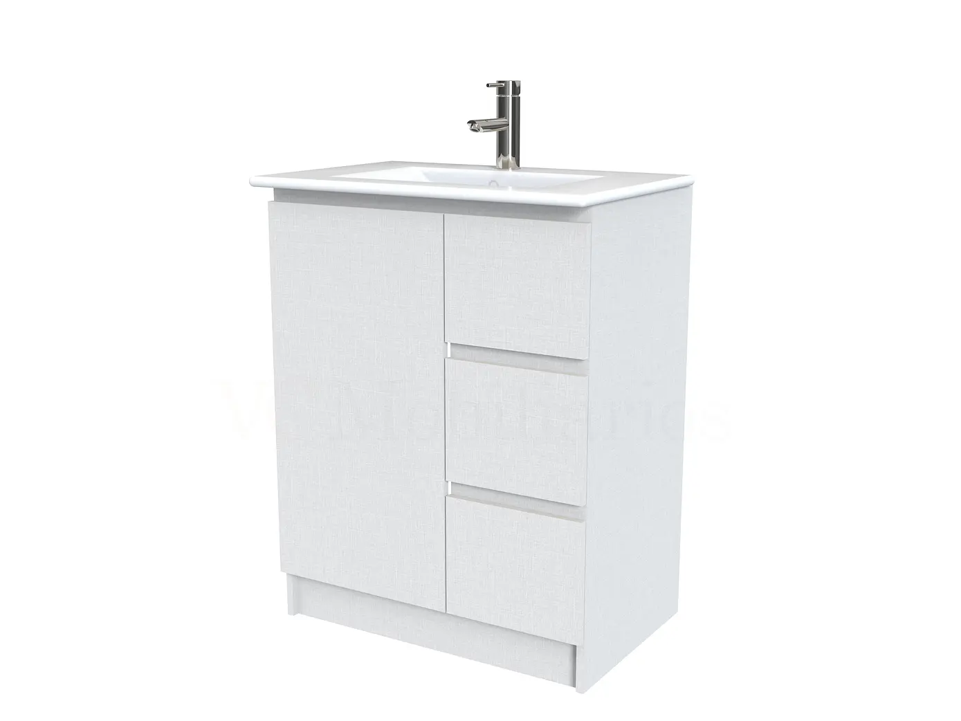 Mueble vanitorio al piso  de 60  cm con cubierta de loza M2-601  / Giorno 1