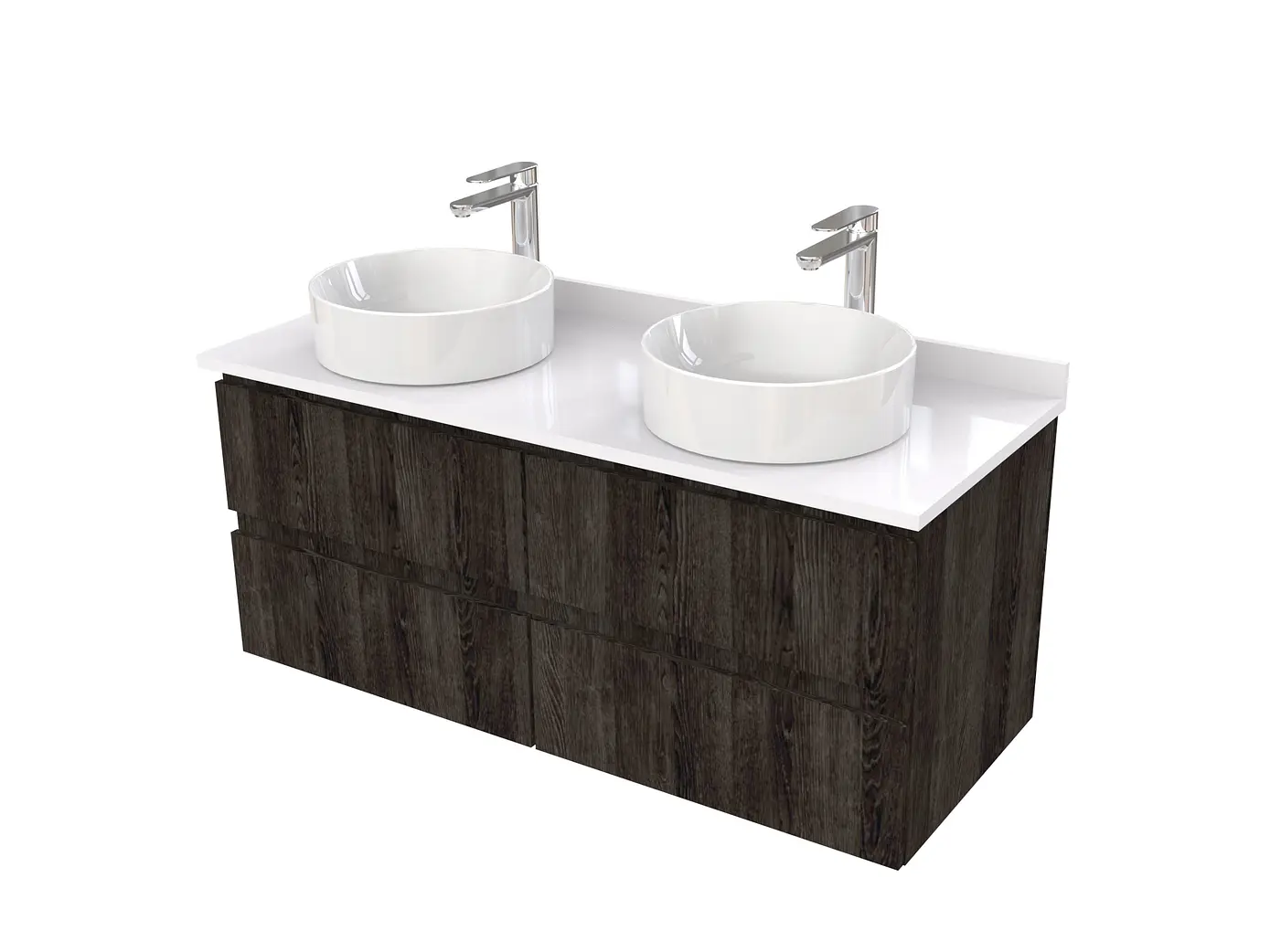 Mueble Vanitorio  para lavamanos sobreponer simple de 120 cm M4-1230-SPA / Espresso 1