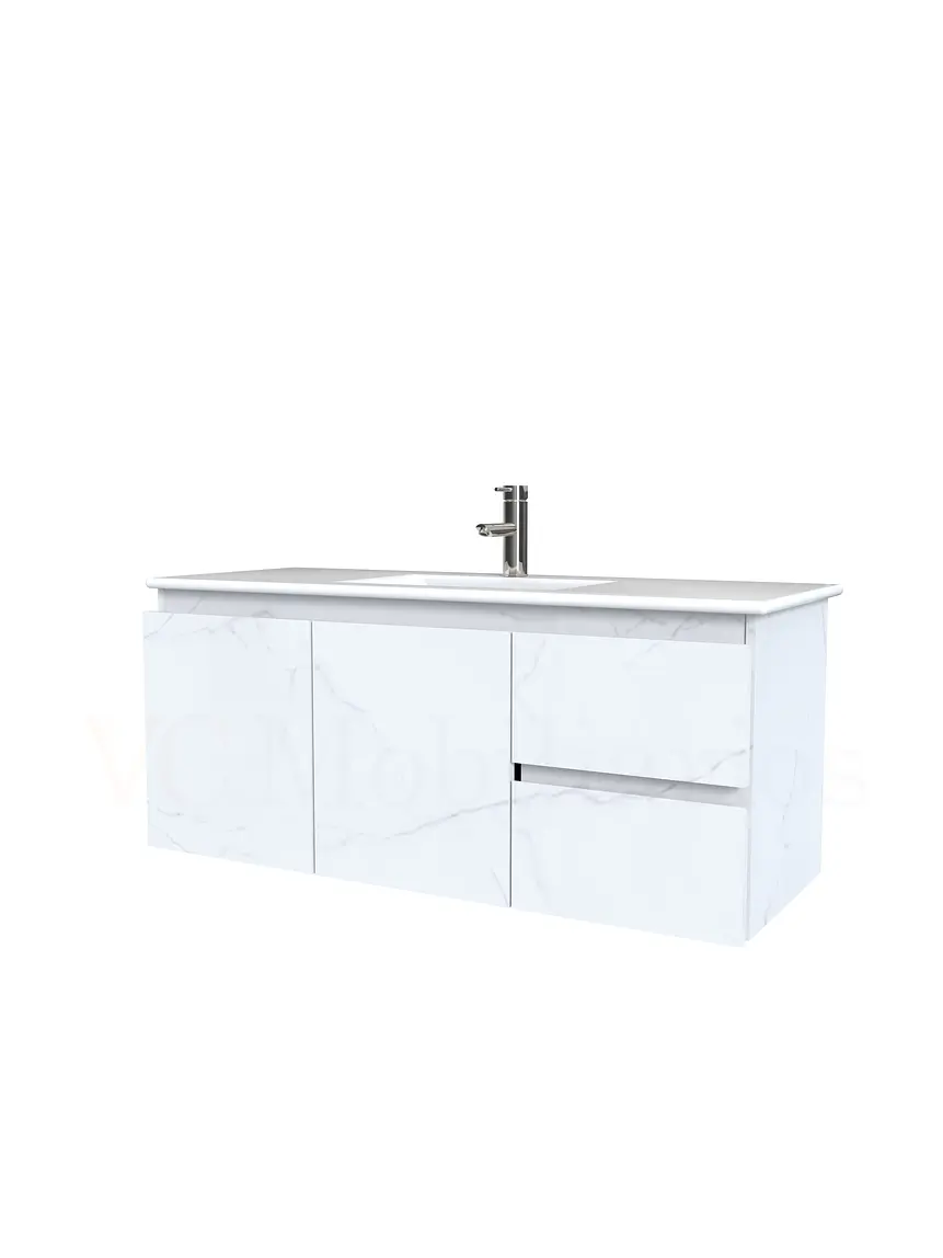 Mueble vanitorio aereo con cubierta de loza de 100 cm / M2-1001-A / Marmara 2