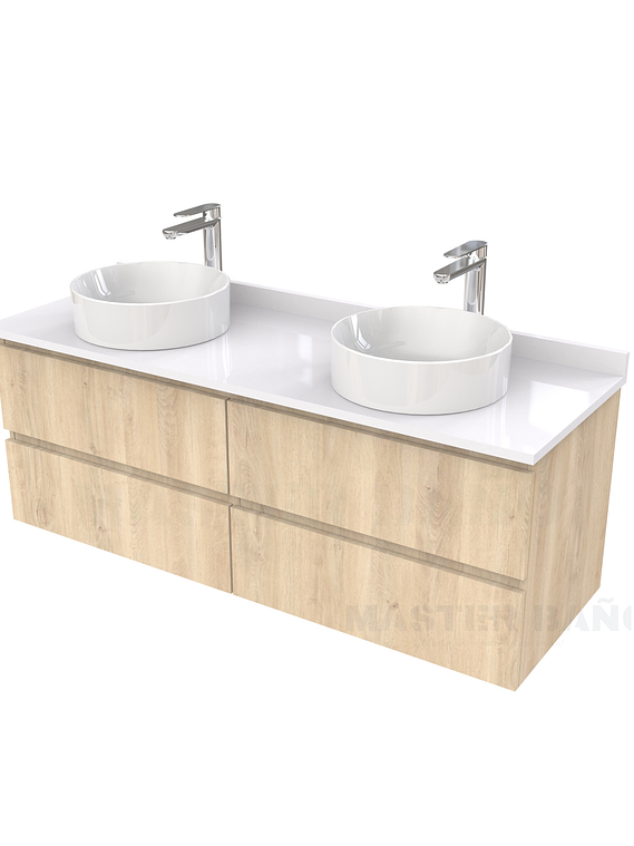 Mueble Vanitorio  para lavamanos sobreponer simple de 160 cm M4-1630-SPA / Jerez 1