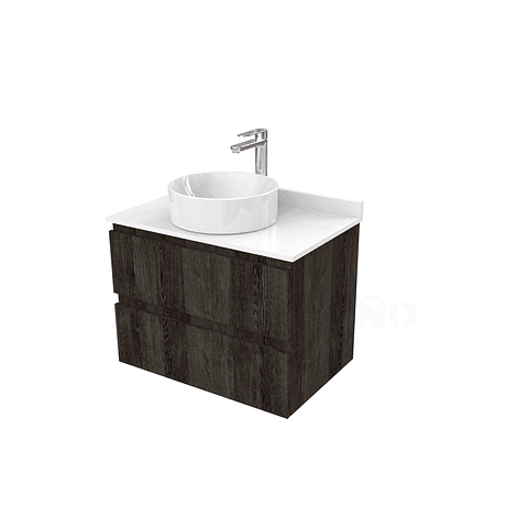 Mueble Vanitorio  para lavamanos sobreponer simple de 60 cm M2-630-SPA / Espresso