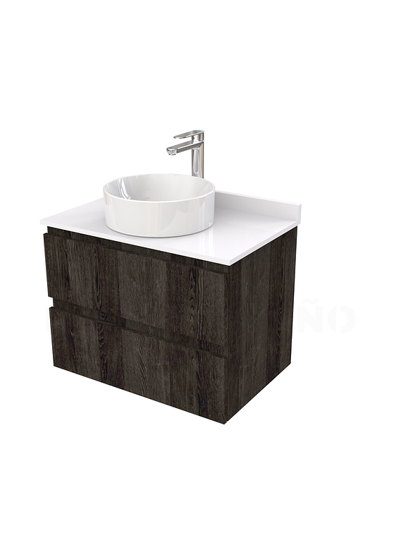 Mueble Vanitorio  para lavamanos sobreponer simple de 60 cm M2-630-SPA / Espresso 1