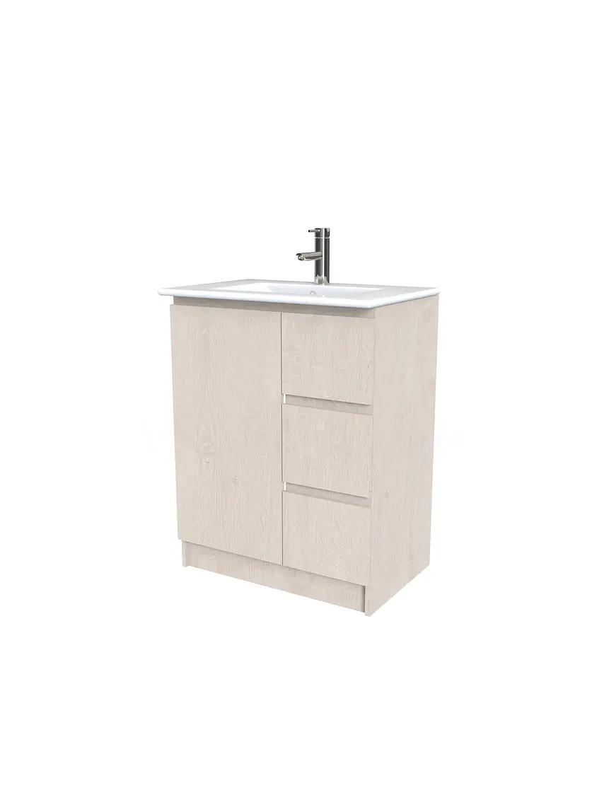 Mueble vanitorio al piso  de 60  cm con cubierta de loza M2-601  / Provenzal 1