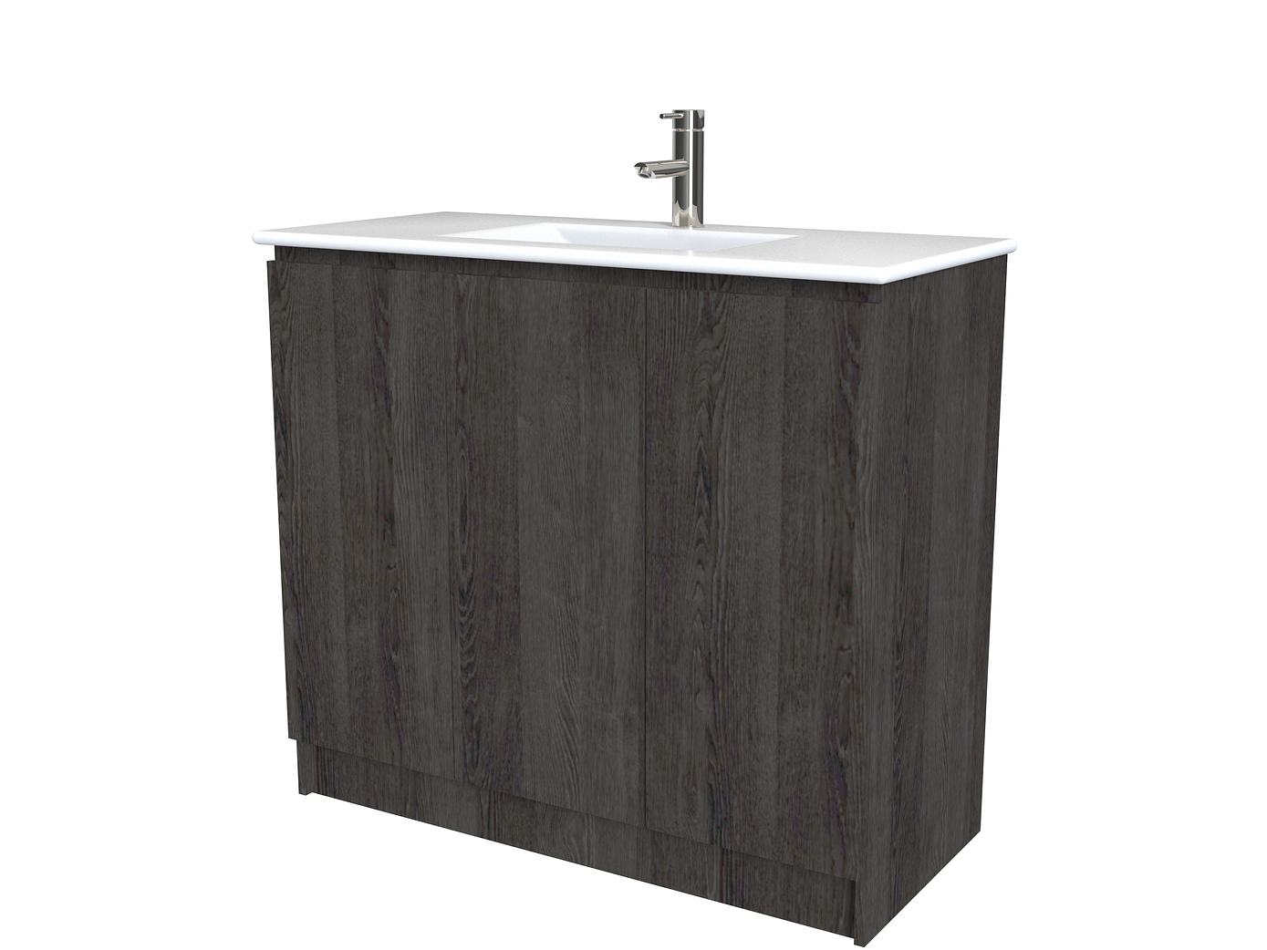 Mueble vanitorio al piso  de 120  cm con cubierta de loza M0-1201  / Espresso 1