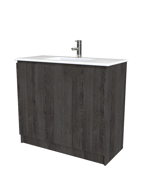 Mueble vanitorio al piso  de 120  cm con cubierta de loza M0-1201  / Espresso 1