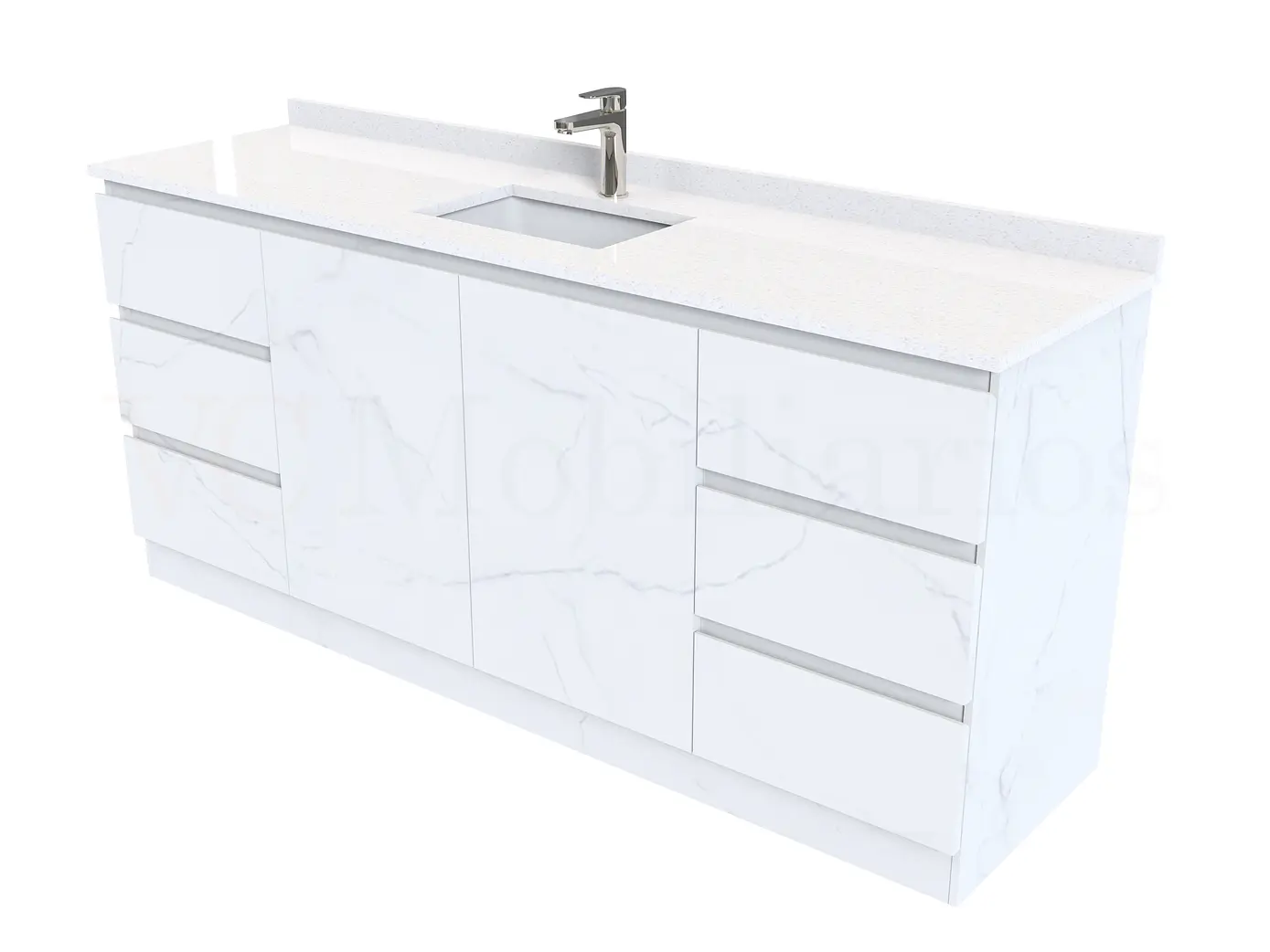 Mueble vanitorio simple al piso de 160 cm / M2-1638 / Marmara 1