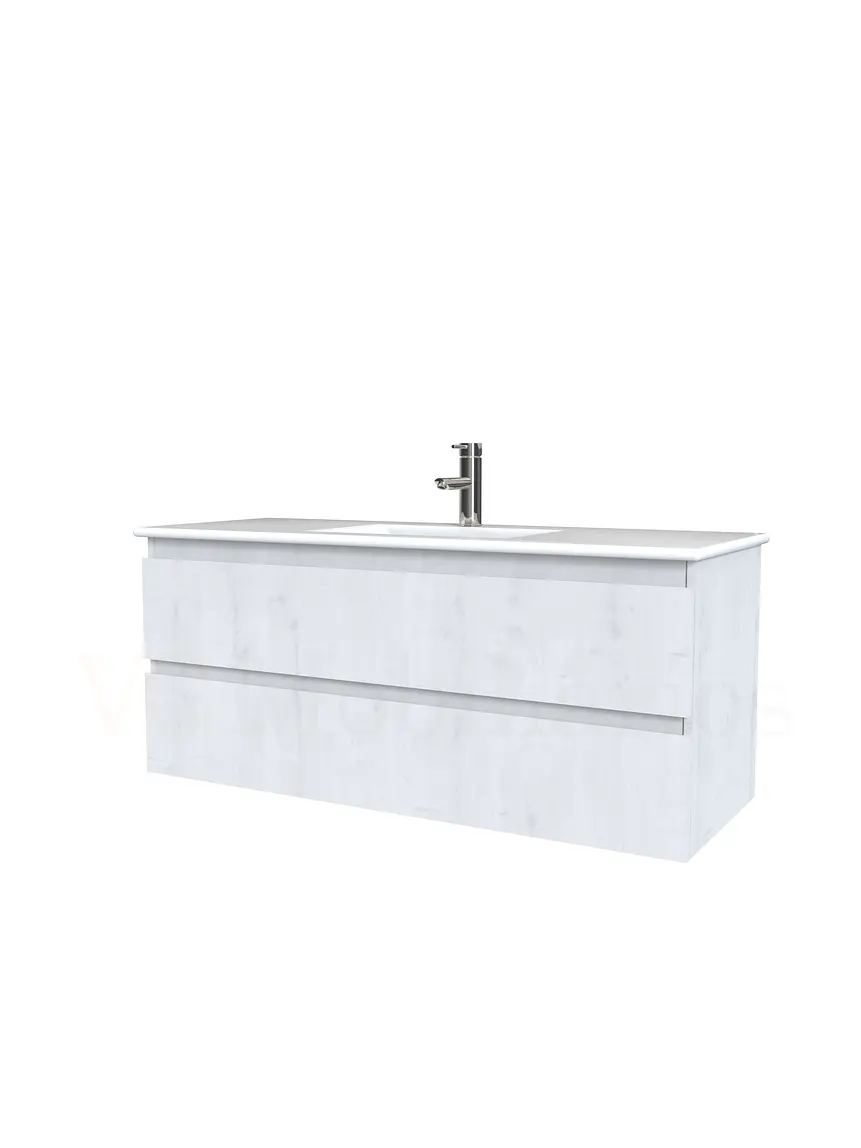 Mueble vanitorio aereo con cubierta de loza de 100 cm / M3-1001-A / Alaska 1