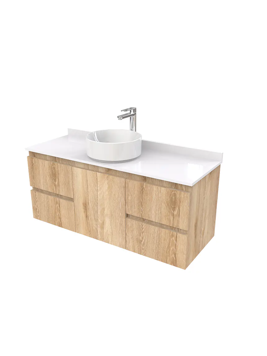Mueble Vanitorio  aereo para lavamanos sobreponer simple de 120 cm M2-1230-SPA / Cava 1