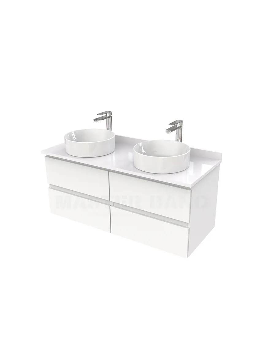 Mueble Vanitorio  para lavamanos sobreponer simple de 120 cm M4-1230-SPA / Blanco 1