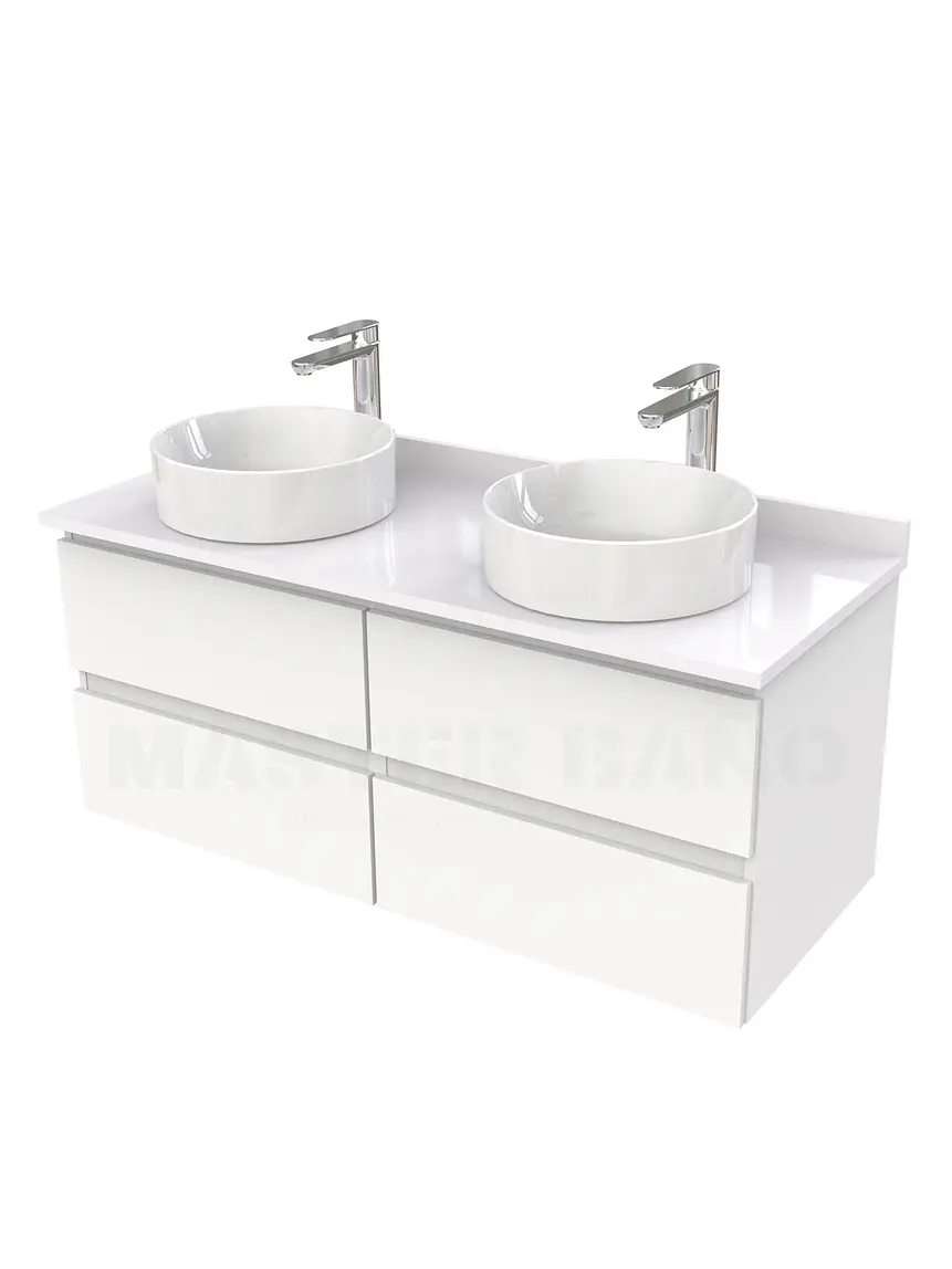 Mueble Vanitorio  para lavamanos sobreponer simple de 120 cm M4-1230-SPA / Blanco 1