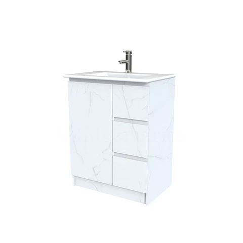 Mueble vanitorio al piso  de 60  cm con cubierta de loza M2-601  / Marmara