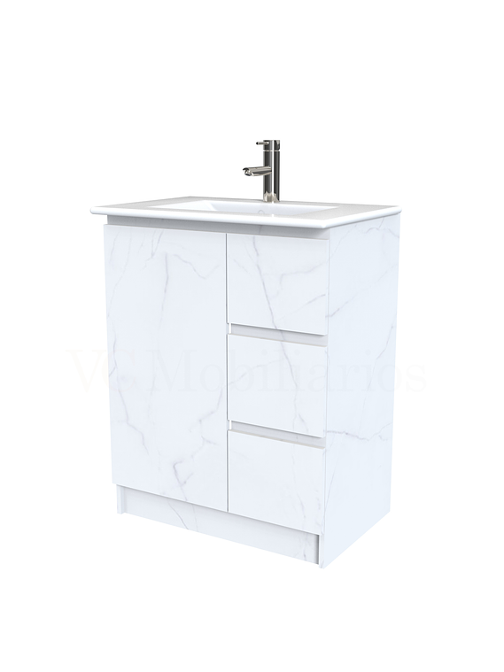 Mueble vanitorio al piso  de 60  cm con cubierta de loza M2-601  / Marmara 1