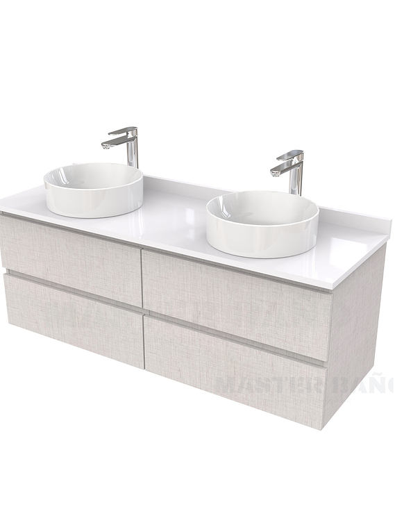 Mueble Vanitorio  para lavamanos sobreponer simple de 160 cm M4-1630-SPA / Giorno 1
