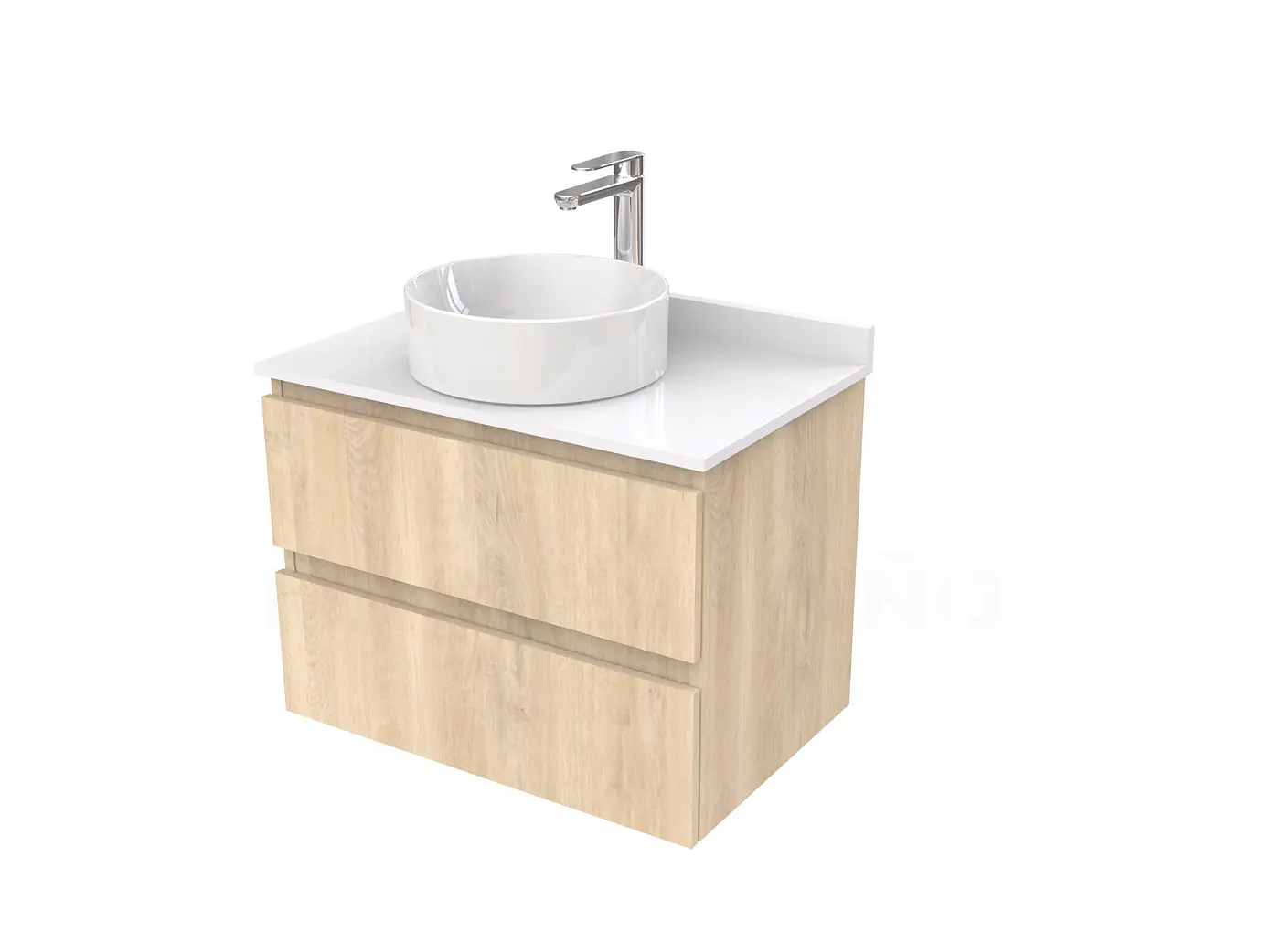 Mueble Vanitorio  para lavamanos sobreponer simple de 60 cm M2-630-SPA / Jerez 1