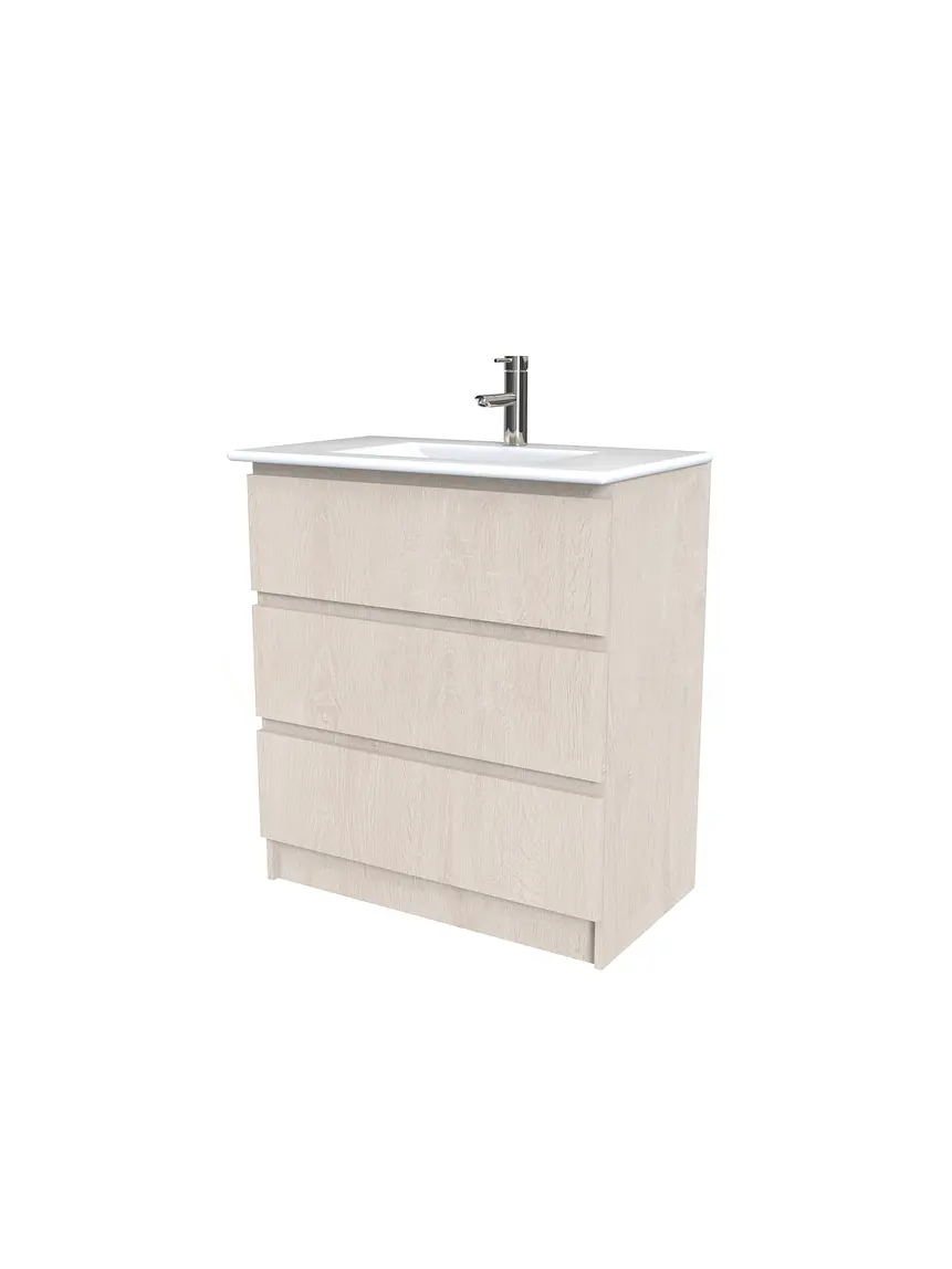 Mueble vanitorio al piso  de 80  cm con cubierta de loza M3-801  / Provenzal 1