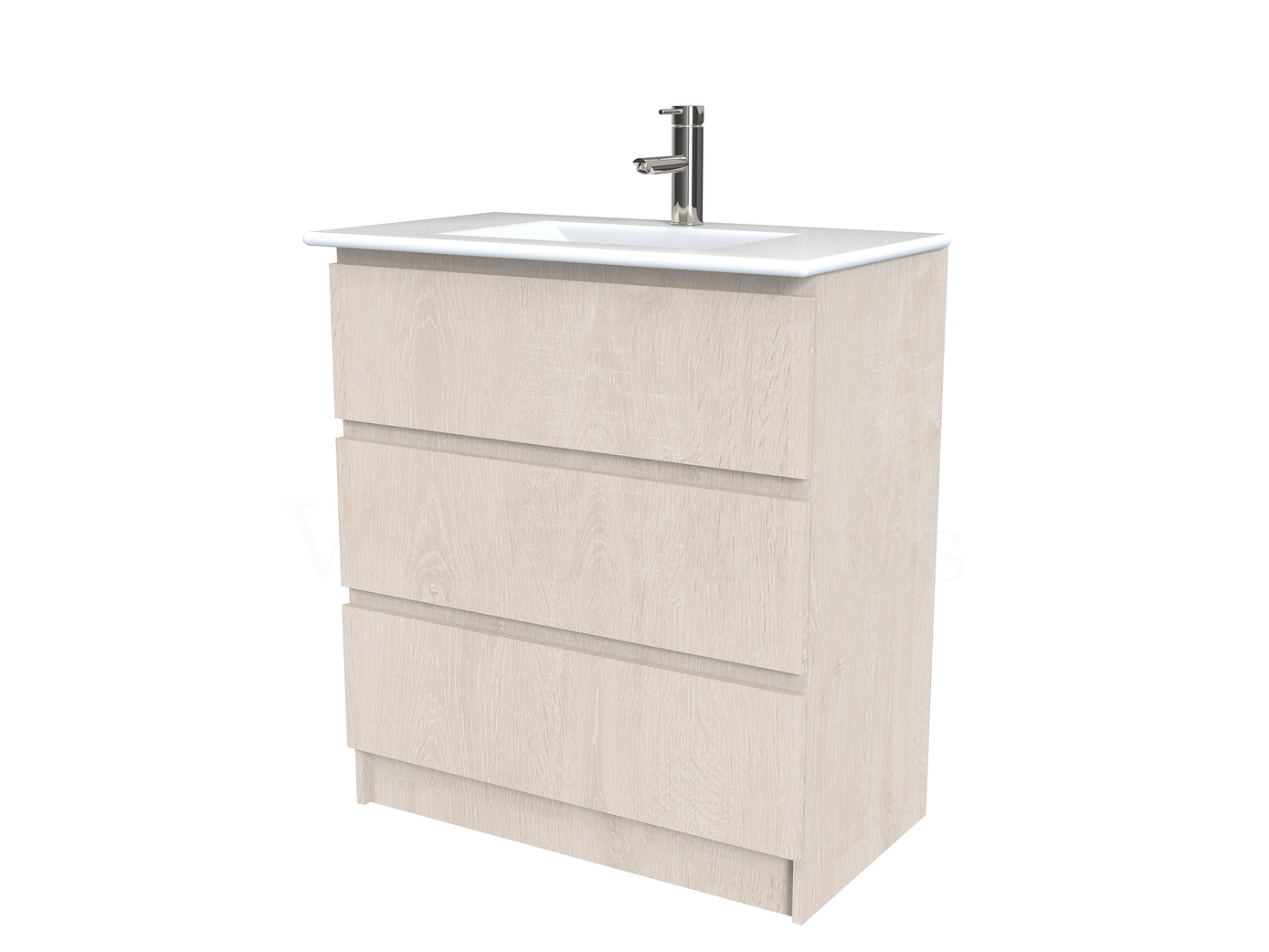 Mueble vanitorio al piso  de 80  cm con cubierta de loza M3-801  / Provenzal 1