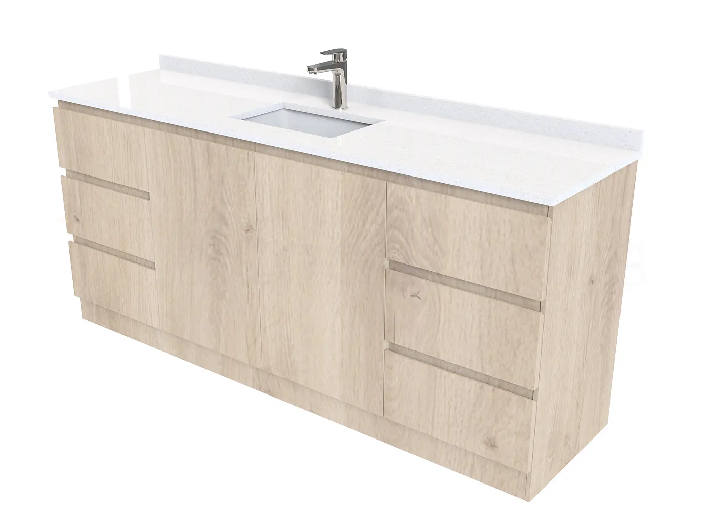 Mueble vanitorio simple al piso de 160 cm / M2-1638 / Jerez 1