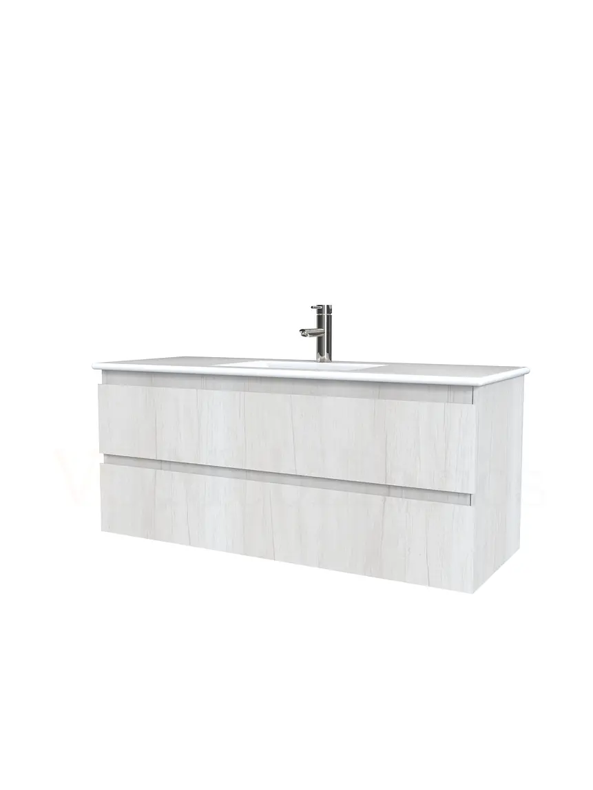 Mueble vanitorio aereo con cubierta de loza de 100 cm / M3-1001-A / Toscana 1