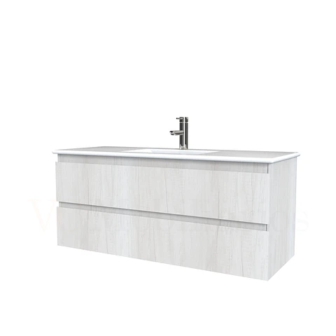 Mueble vanitorio aereo con cubierta de loza de 100 cm / M3-1001-A / Toscana