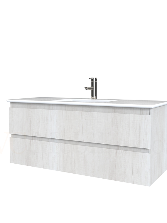 Mueble vanitorio aereo con cubierta de loza de 100 cm / M3-1001-A / Toscana 1