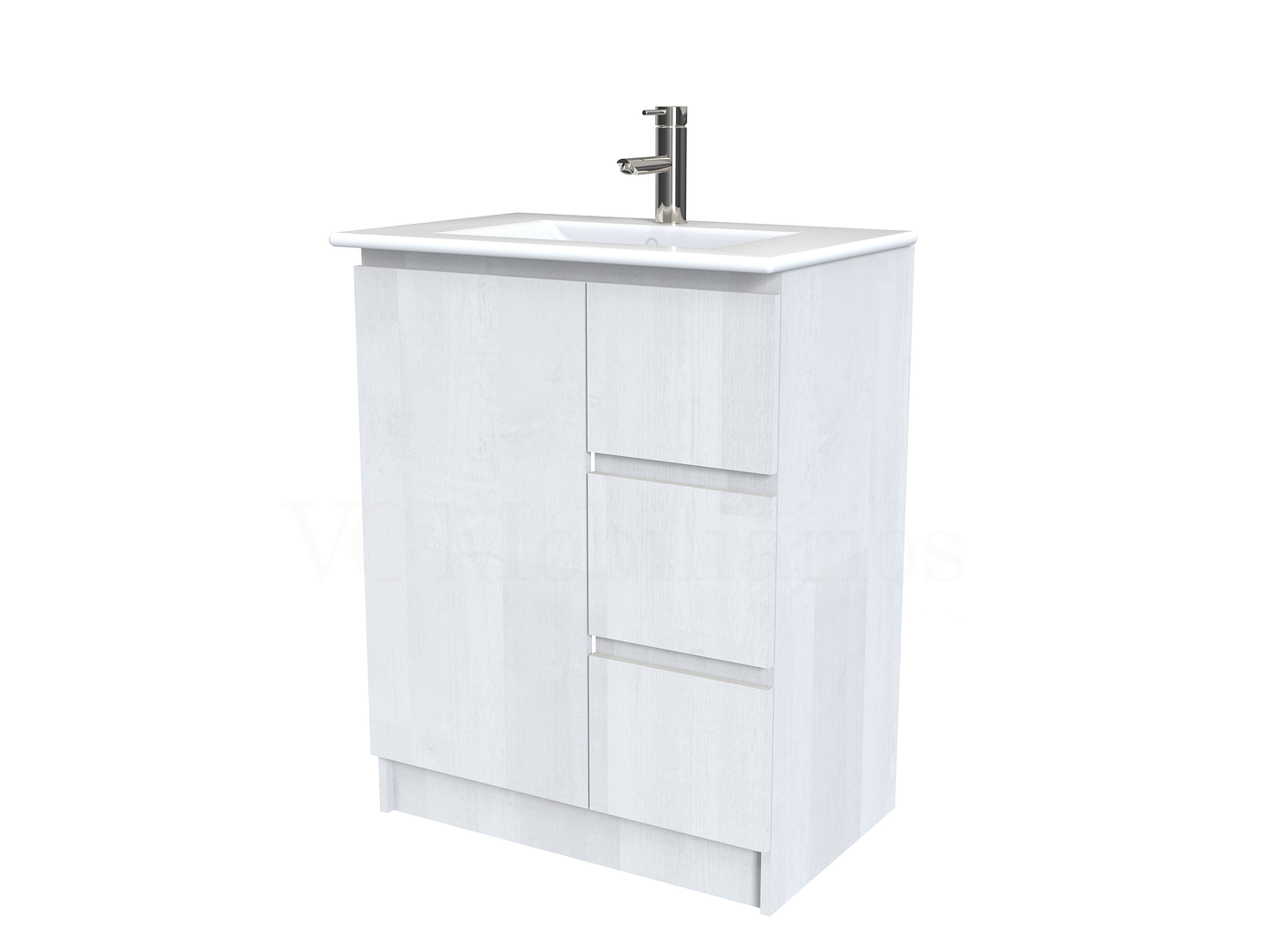 Mueble vanitorio al piso  de 60  cm con cubierta de loza M2-601  / Legno 1