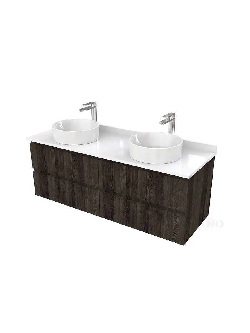 Mueble Vanitorio  para lavamanos sobreponer simple de 160 cm M4-1630-SPA / Espresso 1
