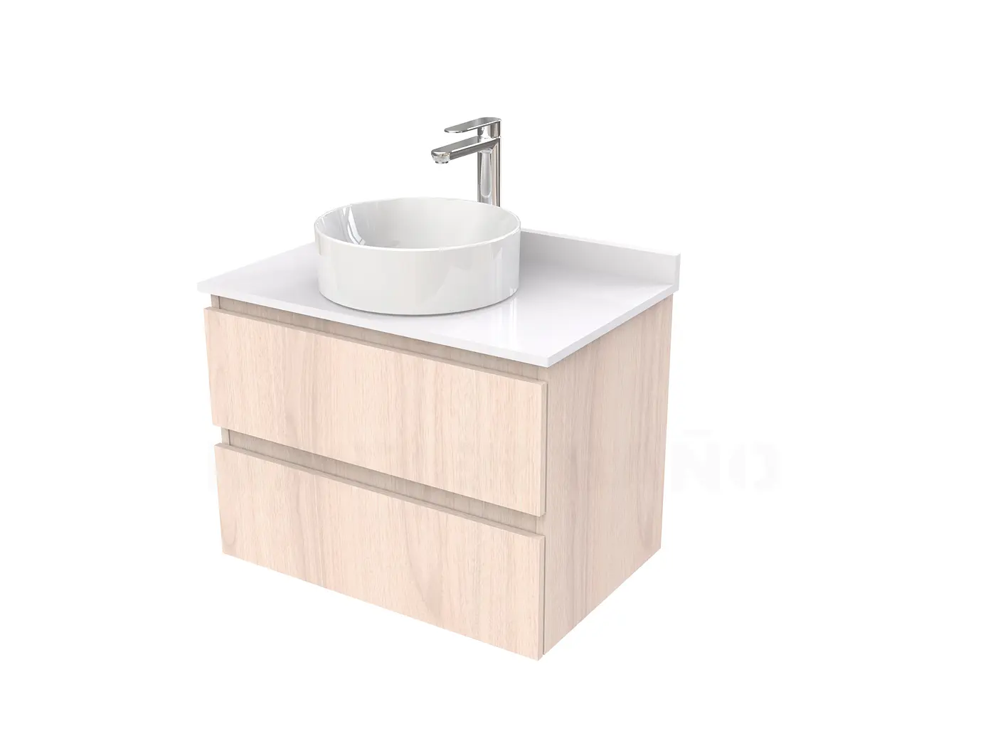 Mueble Vanitorio  para lavamanos sobreponer simple de 60 cm M2-630-SPA / Nougat 1