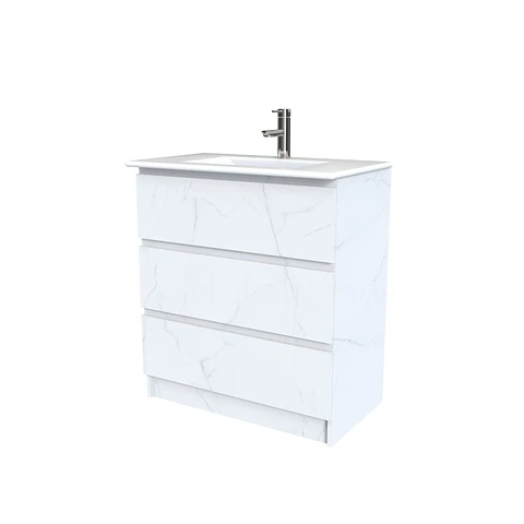 Mueble vanitorio al piso  de 90  cm con cubierta de loza M3-901  / Marmara