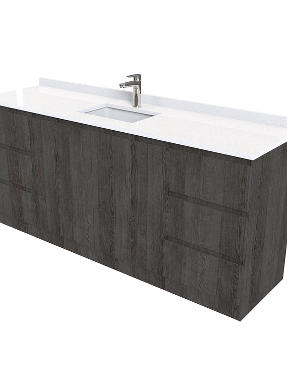 Mueble vanitorio simple al piso de 160 cm / M2-1638 / Espresso 1