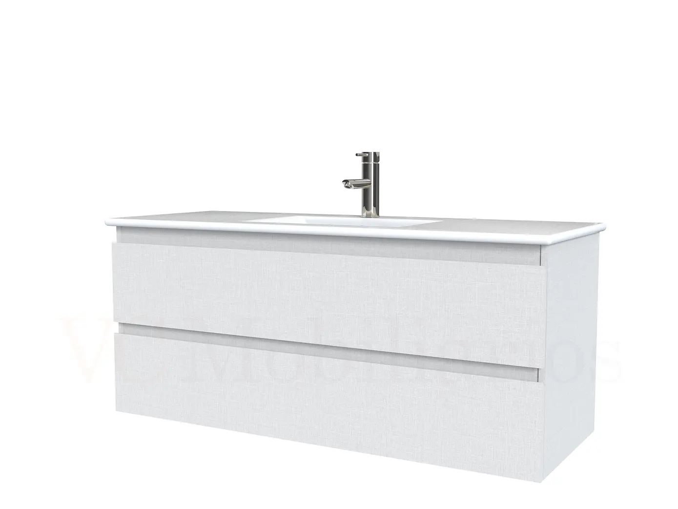 Mueble vanitorio aereo con cubierta de loza de 100 cm / M3-1001-A / Giorno 1