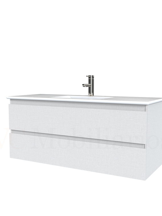 Mueble vanitorio aereo con cubierta de loza de 100 cm / M3-1001-A / Giorno 1