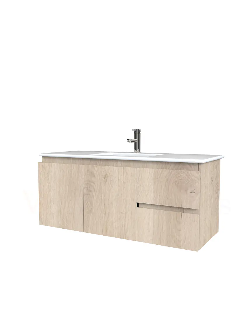 Mueble vanitorio aereo con cubierta de loza de 100 cm / M2-1001-A /Jerez 2