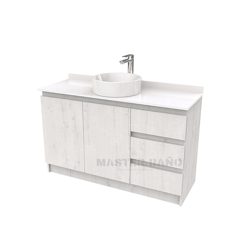 Mueble Vanitorio al piso para lavamanos sobreponer simple de 150 cm M2-1530-SPA / Alaska