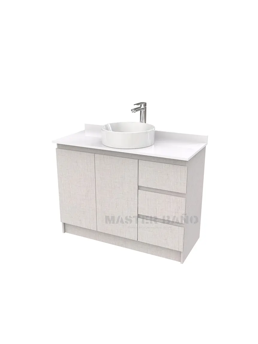 Mueble Vanitorio al piso para lavamanos sobreponer simple de 100 cm M2-1030-SPA / Giorno 1