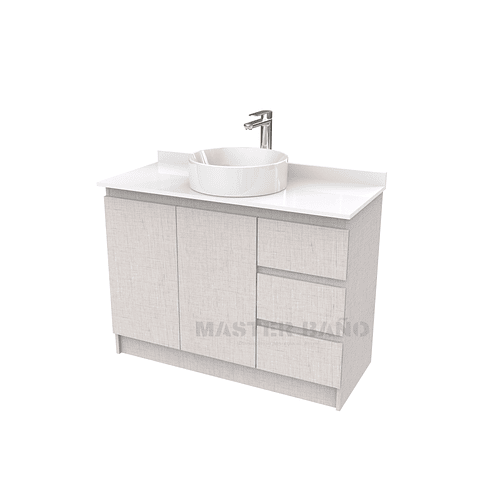Mueble Vanitorio al piso para lavamanos sobreponer simple de 100 cm M2-1030-SPA / Giorno